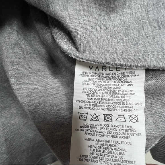 Varley Bella Swestshirt in Light Gray, size S - Picture 8 of 9